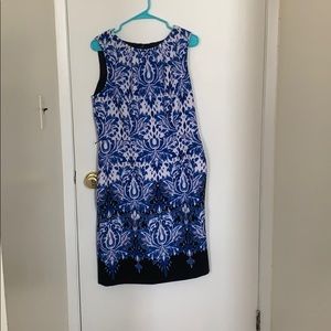 Blue and White Dress